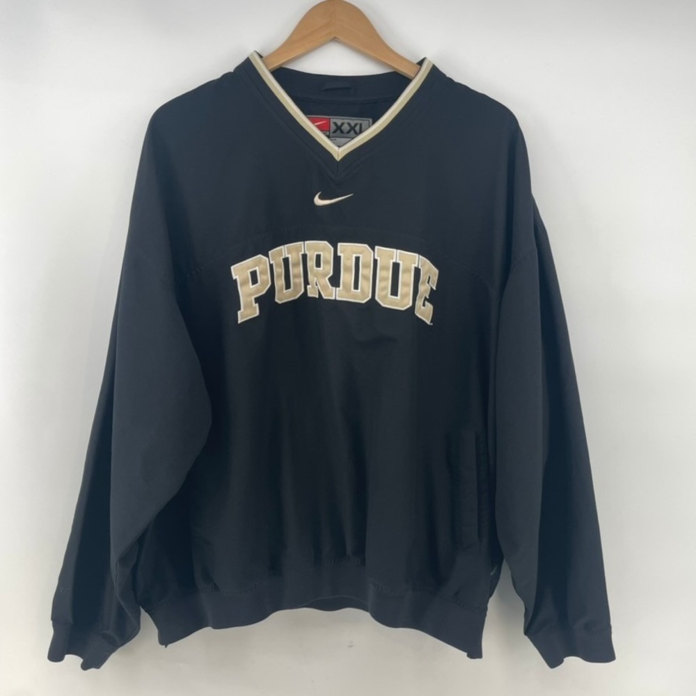 Vintage Nike Purdue Windbreaker Jacket XXL Boilermakers Center Swoosh Pullover